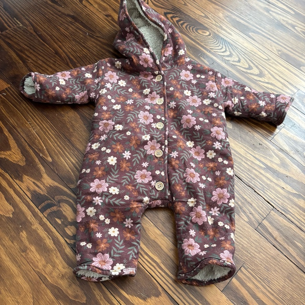 Babe & Tess Floral baby girl lined suit